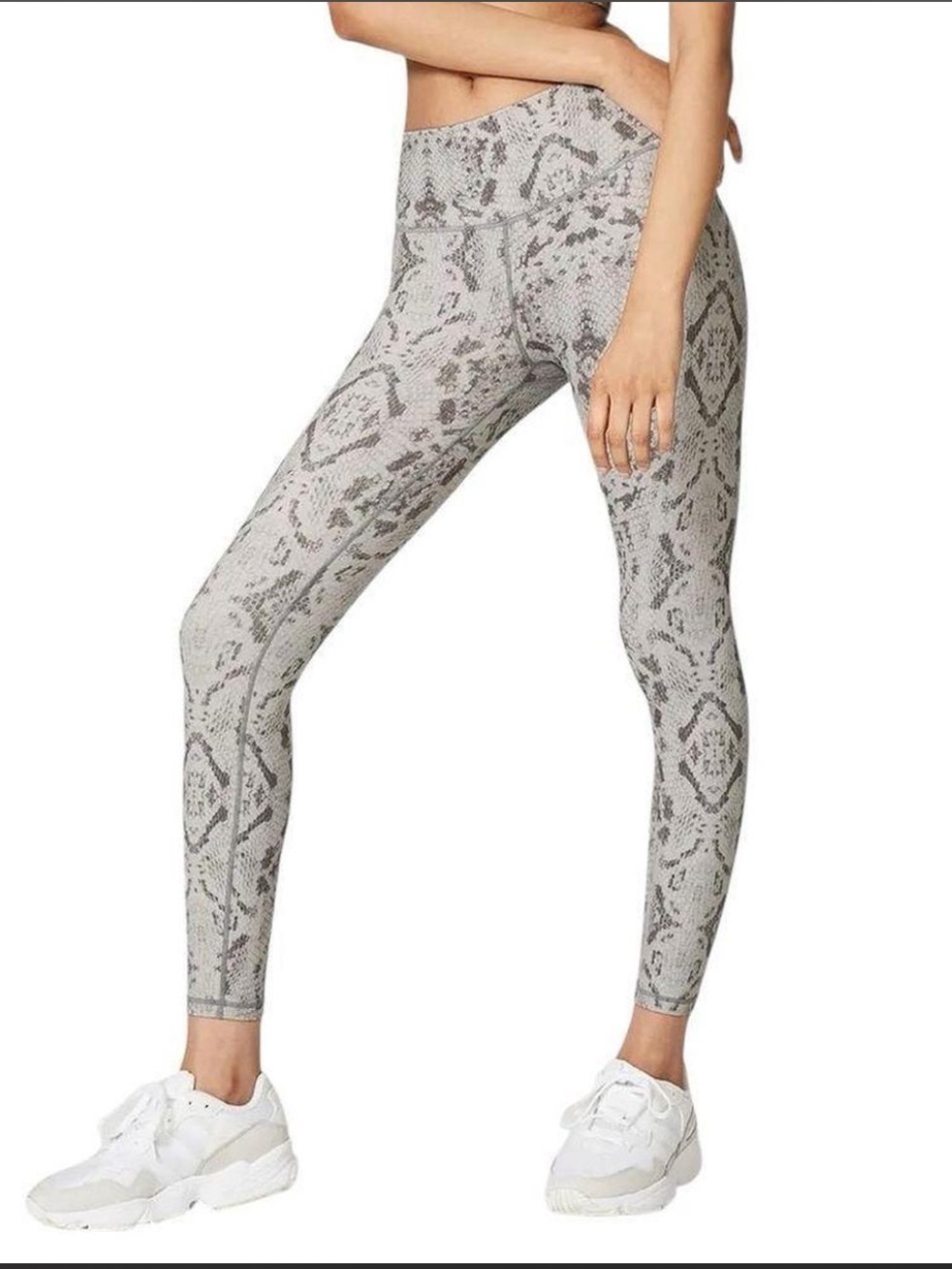 Varley Century 2.0 Taupe Gray Snakeskin 7/8 Leggings Size XS Women's